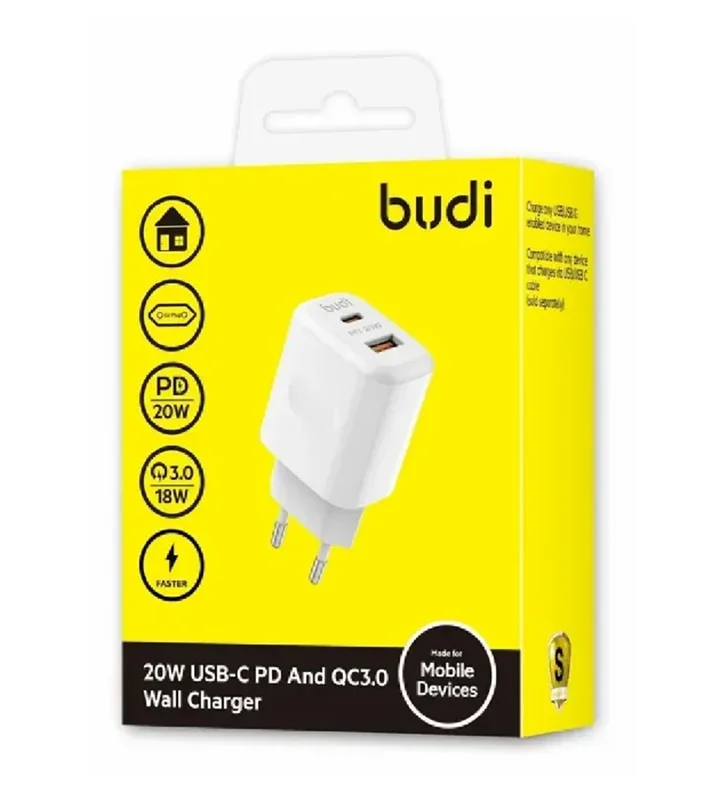 شارژر  20 وات بودی مدل Budi AC306EW20